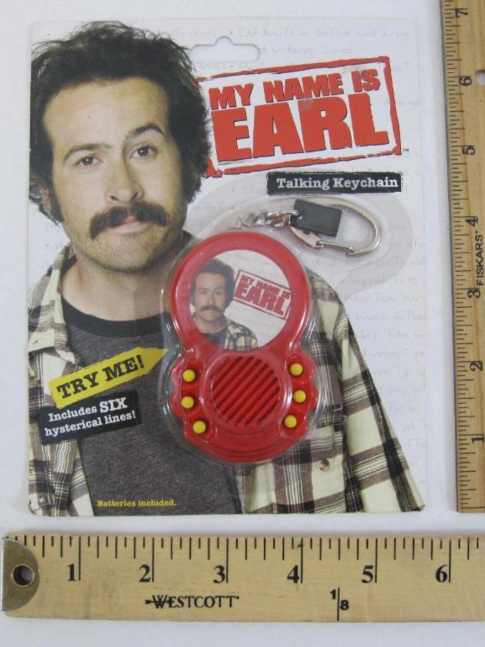 My Name is Earl Talking Keychain TV Collectible NEW RARE Needs New batteries - Picture 2 of 3